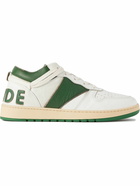 Rhude - Rhecess Colour-Block Distressed Leather Sneakers - White