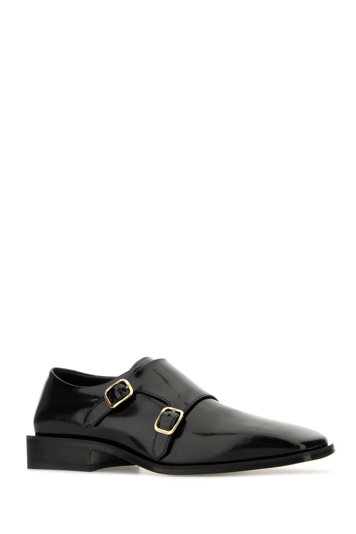 Monk strap Ferragamo Shoes Ferragamo - Alessandro Black Leather Monk Shoe | Mitchell Stores main image 4