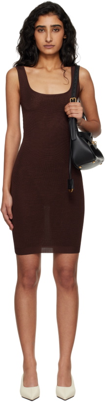 Photo: Entire Studios Brown Square Neck Minidress