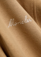 Moncler Logo-embroidered Cotton-blend Sweatshirt Beige