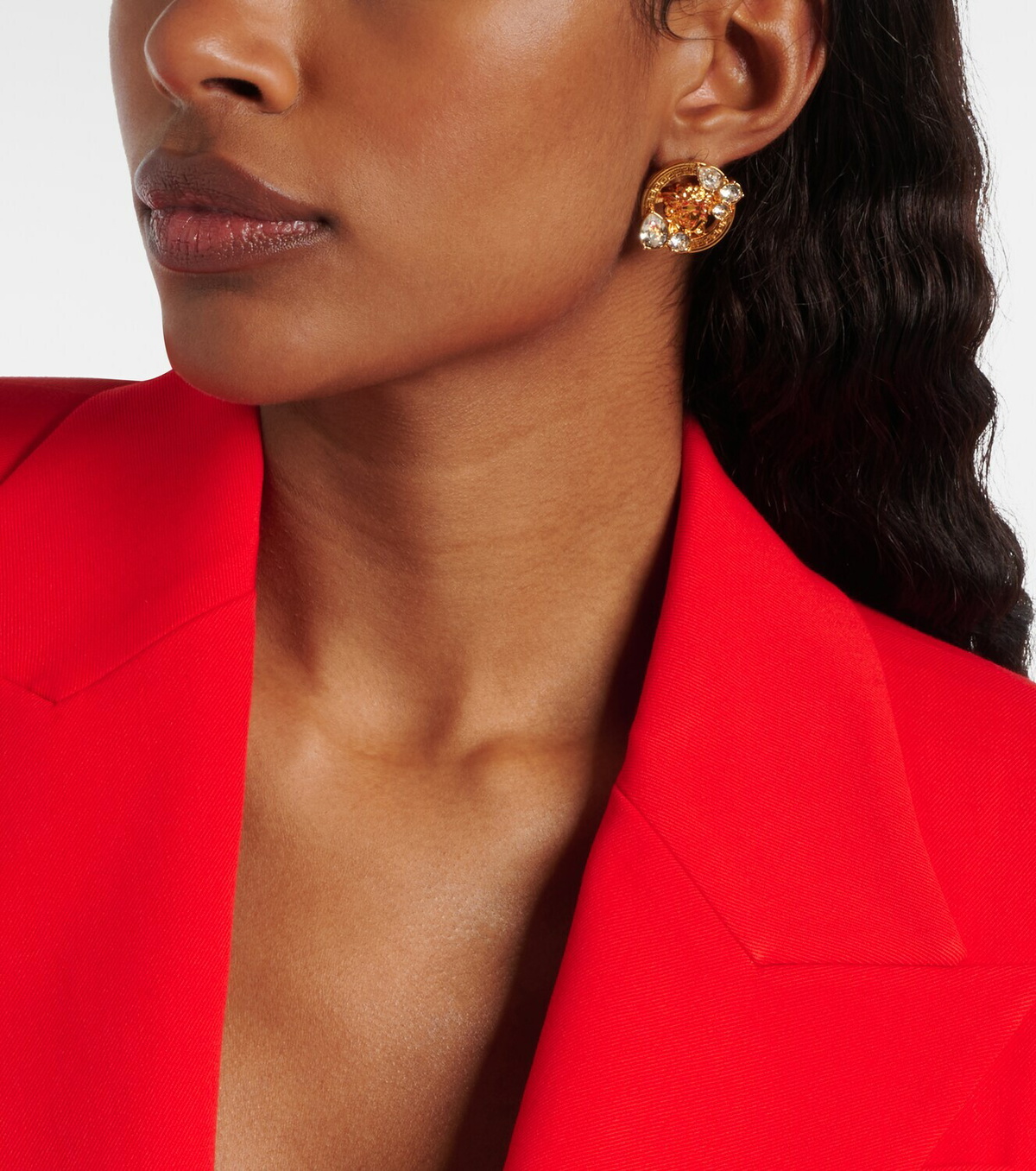 Versace Medusa crystal-embellished earrings