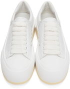 Alexander McQueen White Deck Lace-Up Plimsoll Sneakers