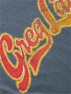 Greg Lauren - Logo-Print Recycled Cotton-Jersey T-Shirt - Blue