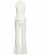 SELF-PORTRAIT Buttoned Crepe Jumpsuit