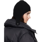 MM6 Maison Margiela Black Ribbed Aviator Beanie
