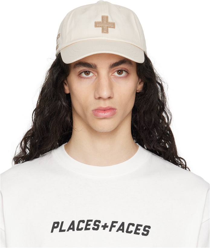 Photo: PLACES+FACES Off-White Appliqué Cap