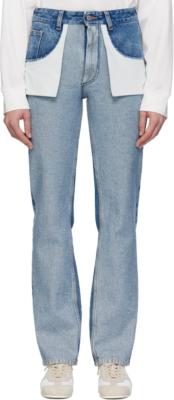 Photo: MM6 Maison Margiela Blue Straight-leg Jeans