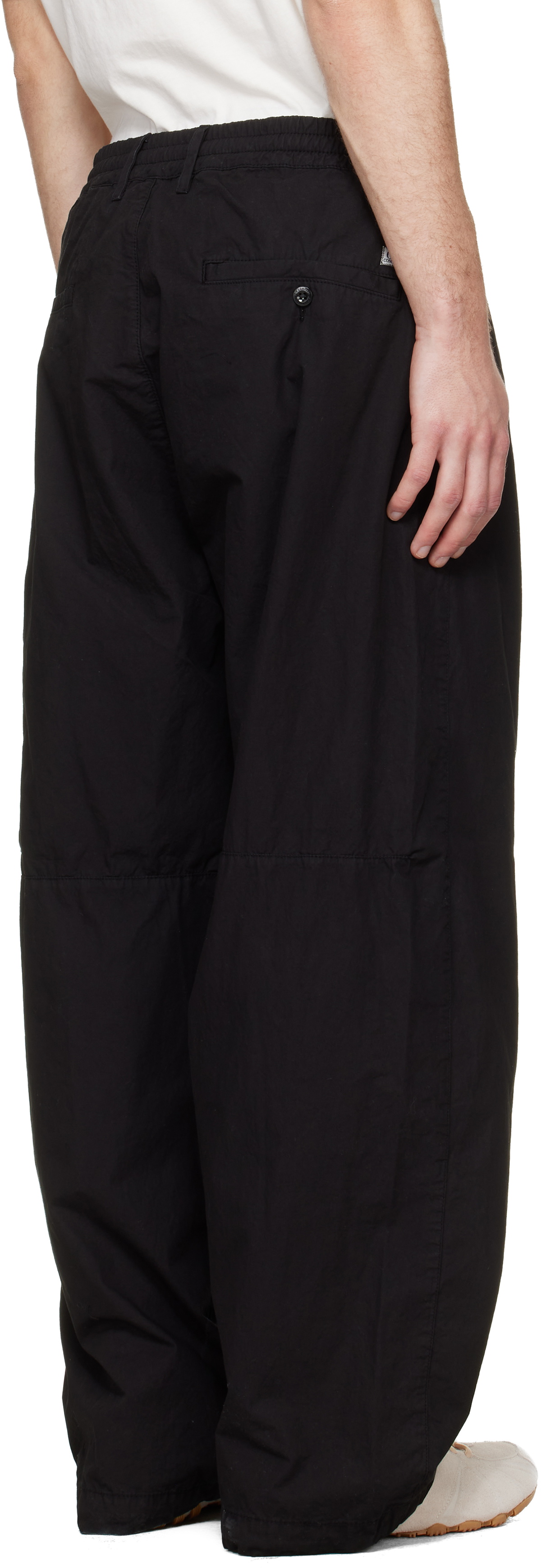 C.P. Company Black Micro-Reps Boxy Leg Pocket Lens Pants C.P. Company
