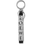 Loewe - Logo-Engraved Leather and Silver-Tone Key Fob - Silver