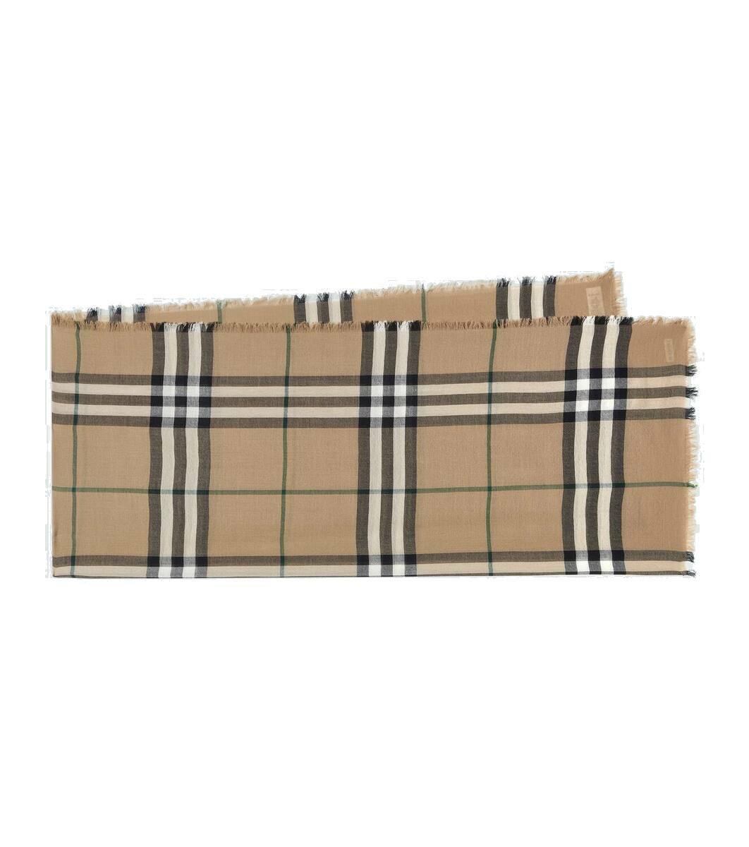 スカーフ Burberry Embroidered wool blend foulard (8078782 A5129) Embroidered wool blend foulard BURBERRY (8078782)