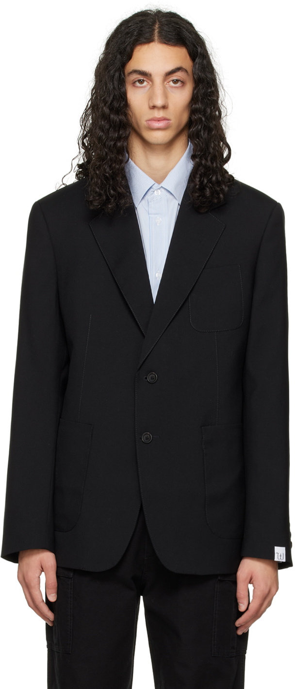 Winnie New York Black Topstitched Blazer Winnie New York