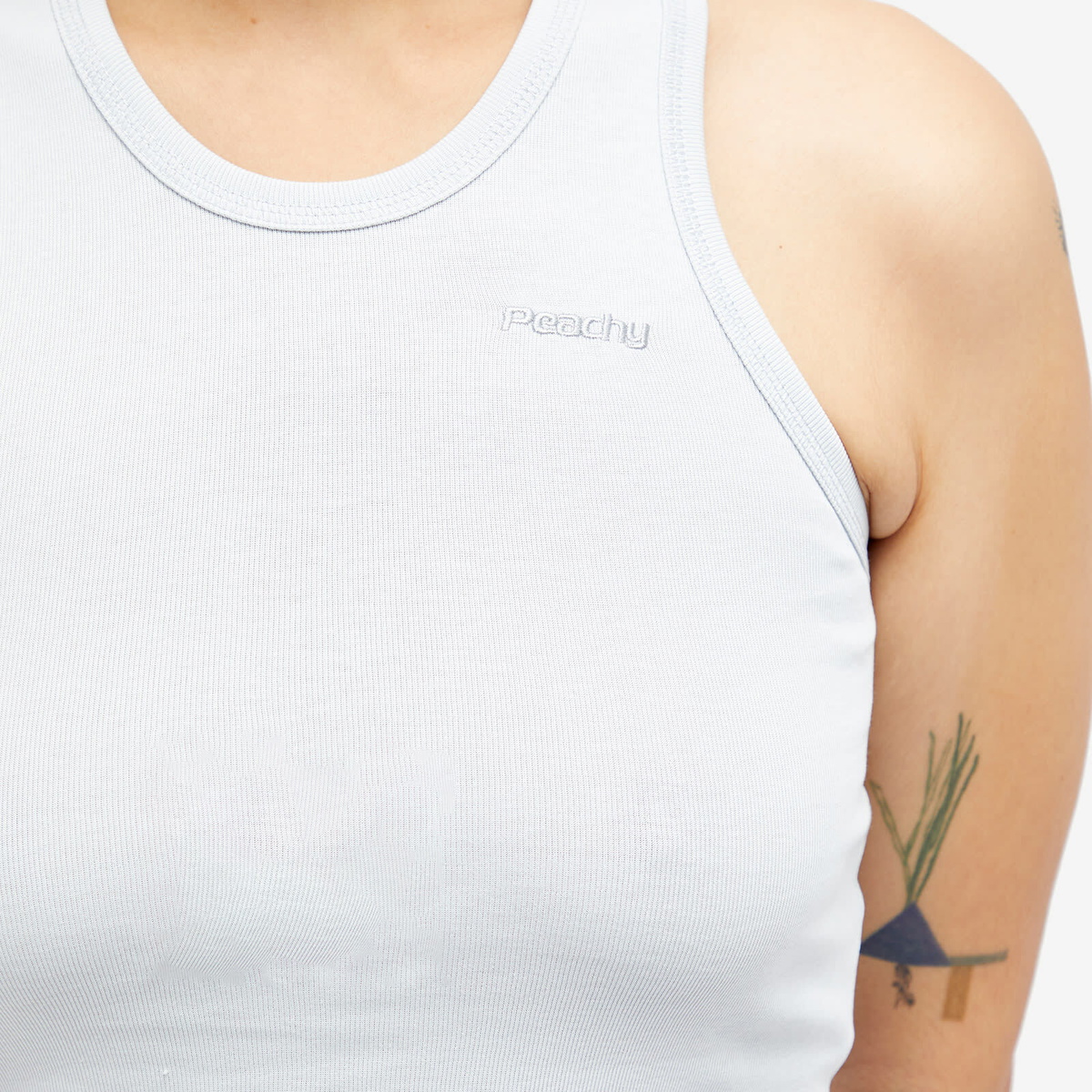 Peachy Den Women's Carrie Vest Top in Ice Blue