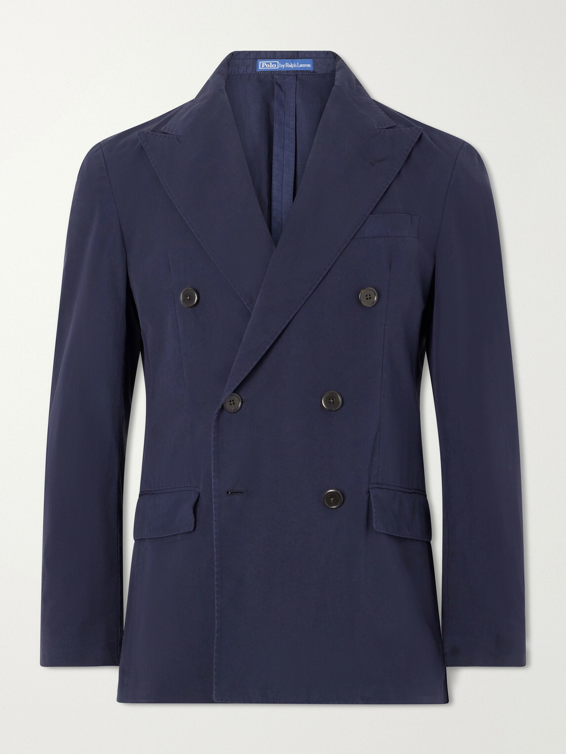 Polo Ralph Lauren - Double-Breasted Cotton-Canvas Suit Jacket - Blue