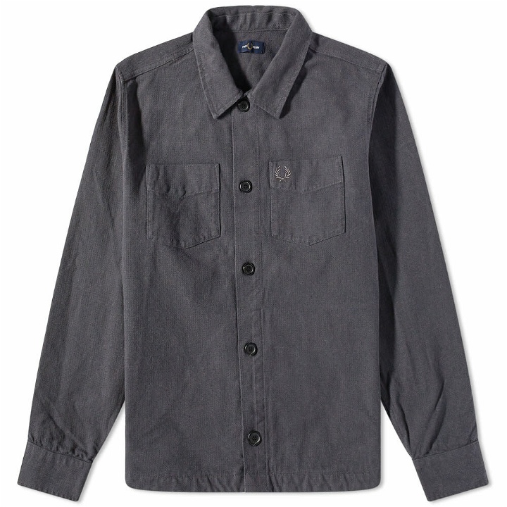 Photo: Fred Perry Authentic Men's Wool Blend Shirt in Charcoal Marl
