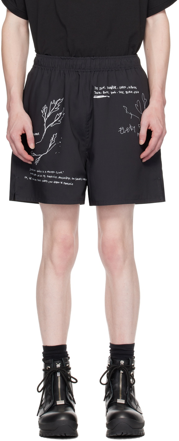 VEIN Black Lawn Shorts