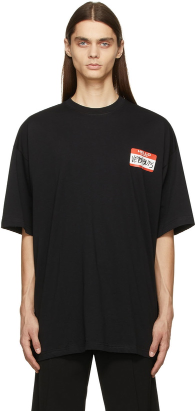 Photo: VETEMENTS Black 'My Name Is' T-Shirt