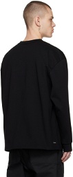 SOPHNET. Black Patch Pocket Long Sleeve T-Shirt