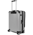 Montblanc - #MY4810 Cabin Trolley 55cm Leather-Trimmed Polycarbonate Suitcase - Silver