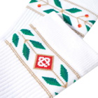 Casablanca Men's Laurel Logo Sock in White