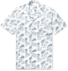 Hartford - Slam Camp-Collar Printed Cotton Shirt - Blue