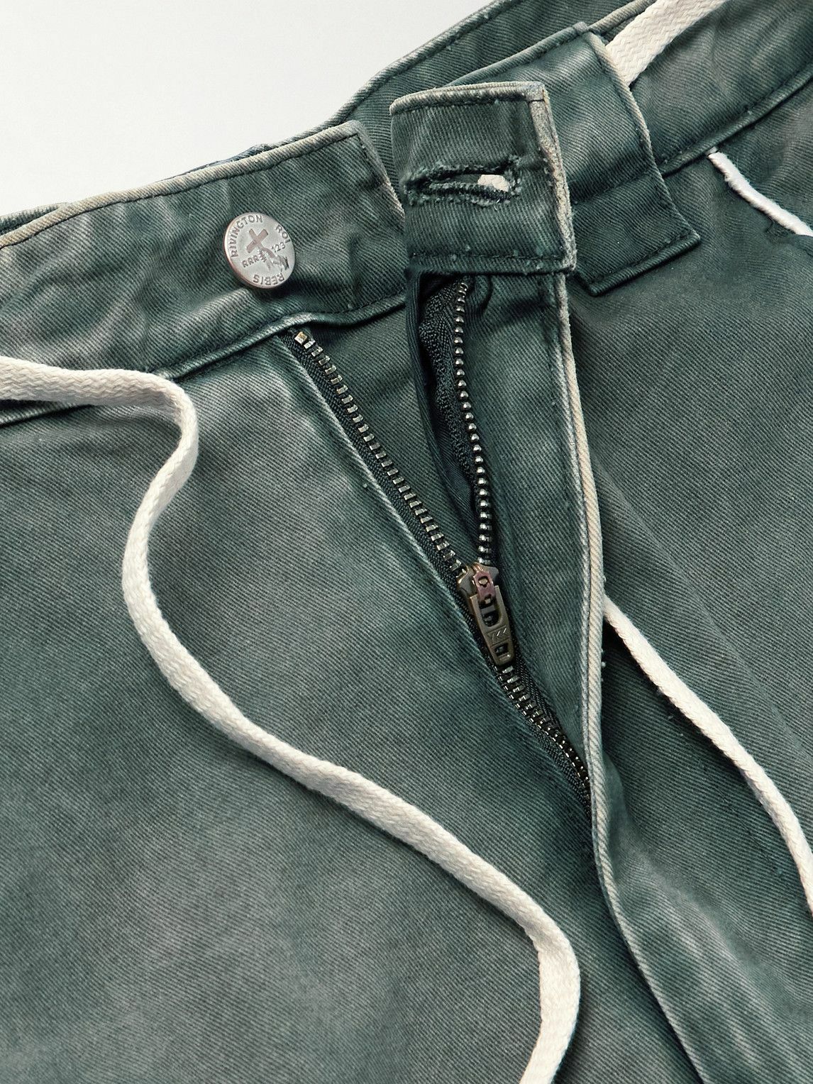 RRR123 - Father Pontius Wide-Leg Belted Cotton Shorts - Gray