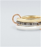 Spinelli Kilcollin - Libra 18kt gold, sterling silver, and rose gold ring with diamonds