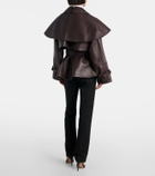 Altuzarra Tim caped leather jacket