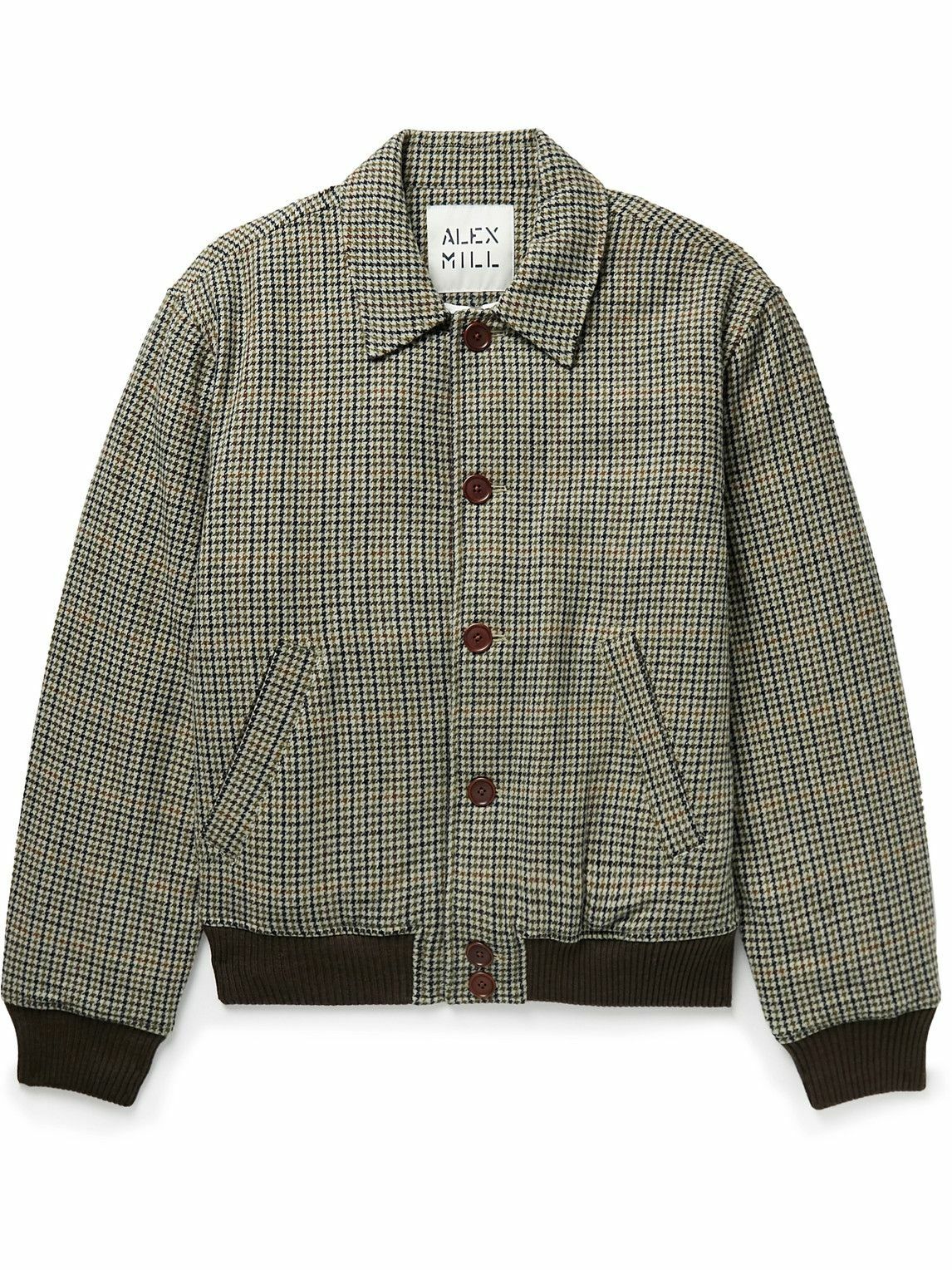 Alex Mill - Houndstooth Wool-Tweed Jacket - Brown Alex Mill