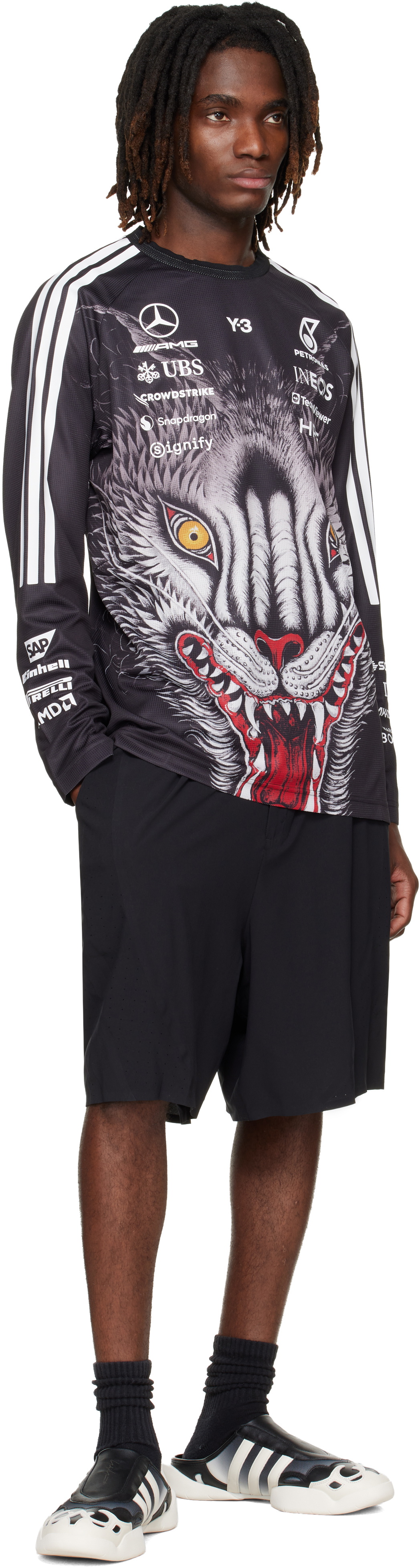 Y-3 Black Mercedes-AMG F1 Edition Driver Jersey T-shirt