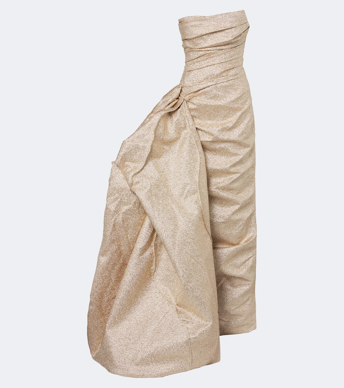 Marmar Halim Gathered lamé corset gown