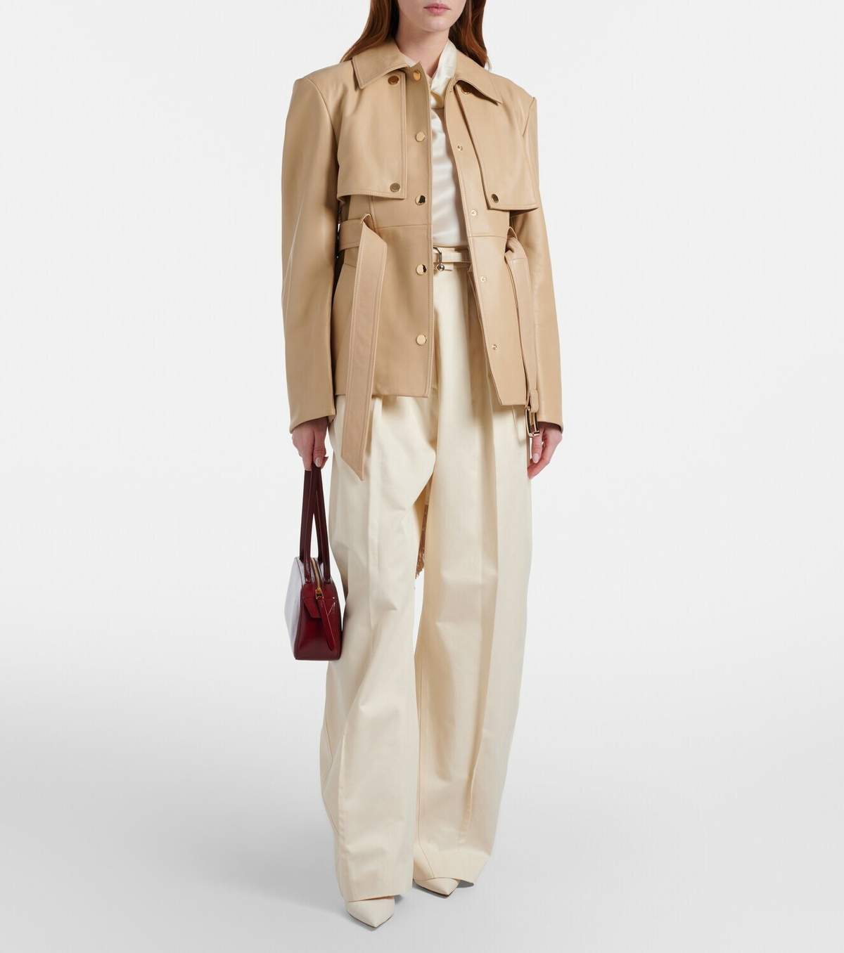 Sportmax Stenzone convertible leather jacket