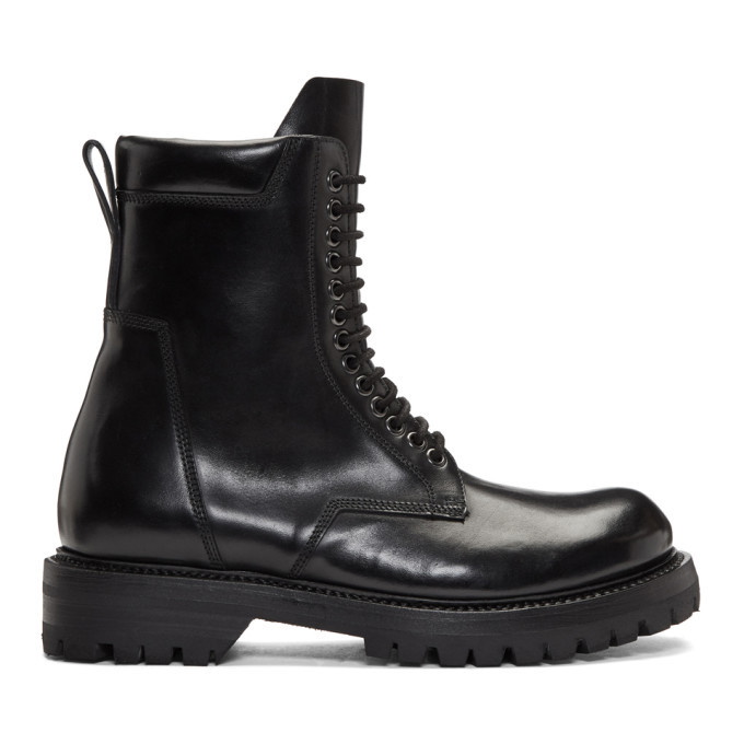 Photo: Rick Owens Black Leather Low Army Boots