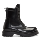 Rick Owens Black Leather Low Army Boots