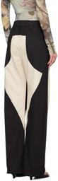 Serapis SSENSE Exclusive Black & Off-White Trousers