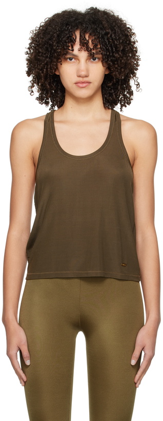 Photo: TOM FORD Brown Scoop Neck Tank Top