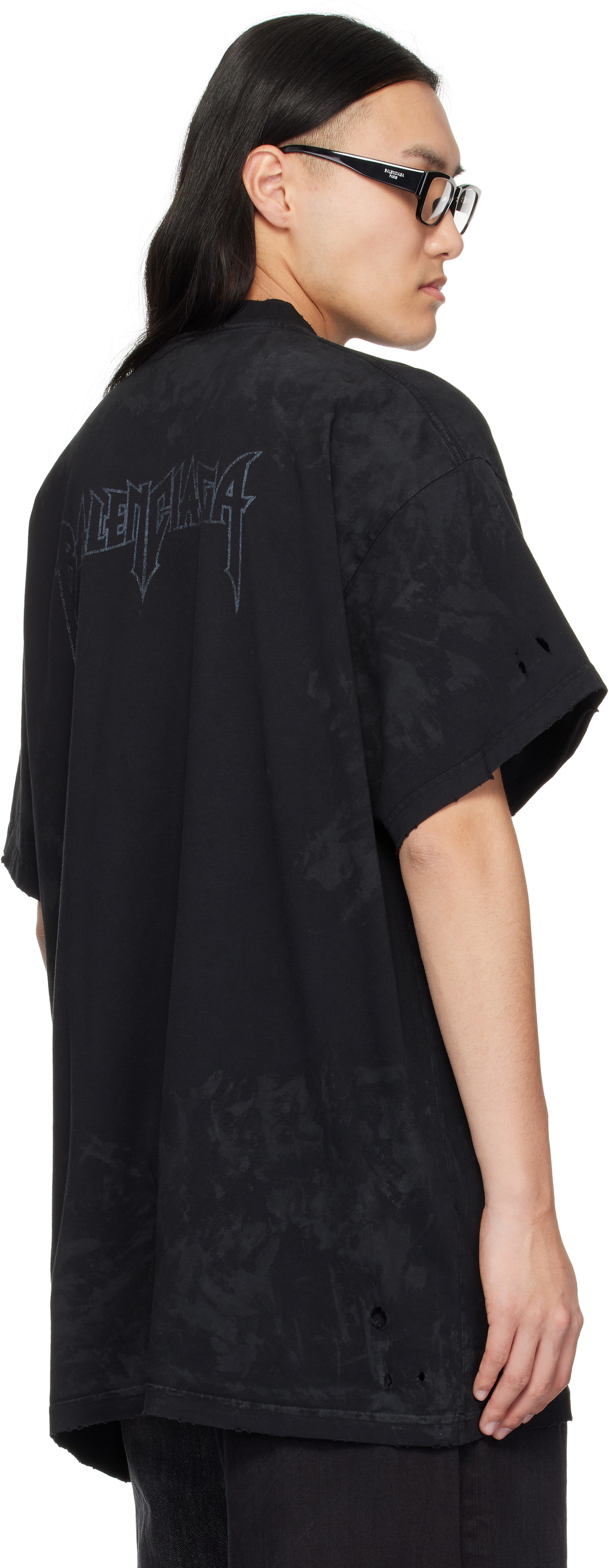Balenciaga Black Paris Moon Oversized T-shirt Balenciaga