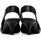 TOTEME Black Classic Leather Slingback Heels