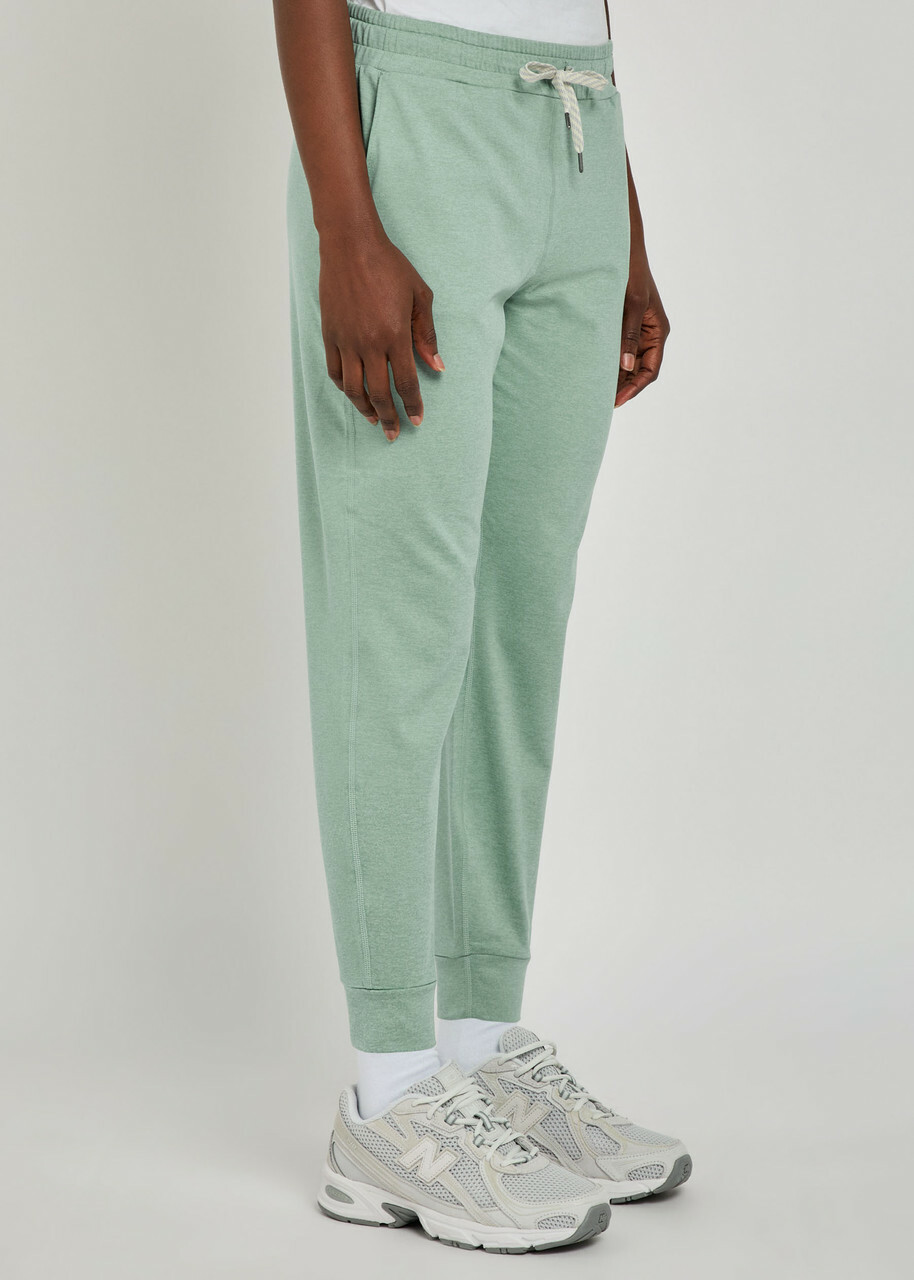 Vuori Performance Cropped Slubbed Jersey Sweatpants Blue