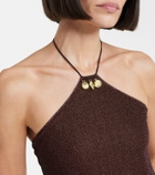 Oséree Lumière beaded halterneck top