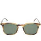 Garrett Leight Men's Ruskin Sunglasses in Eco Army Tortoise