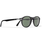 Persol - Round-Frame Acetate and Silver-Tone Sunglasses - Men - Black