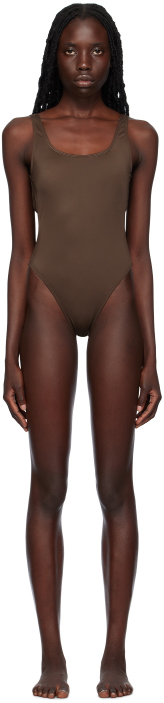 Saturdays NYC Brown Madeline One-Piece Swimsuit