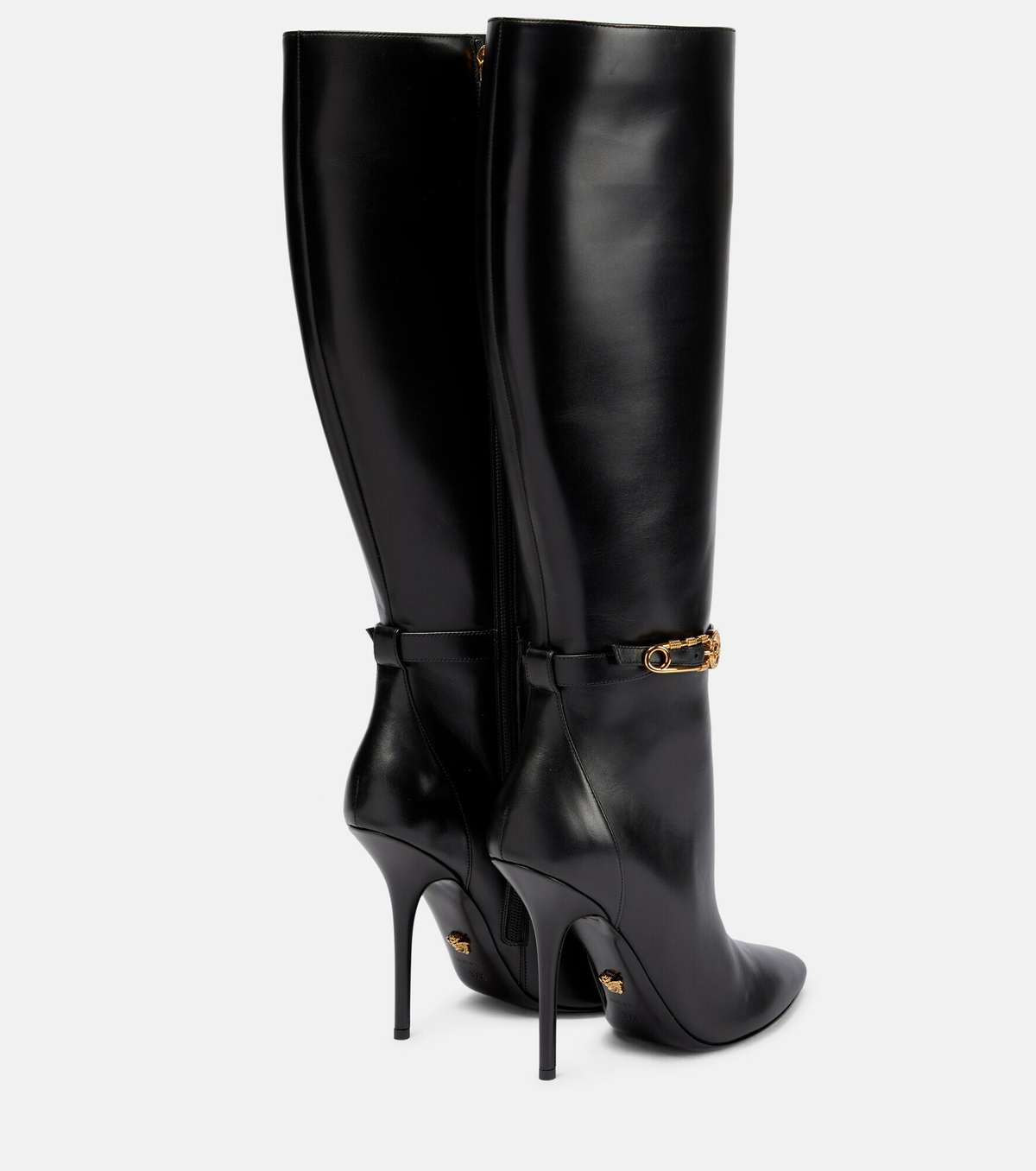 Versace Safety Pin leather boots Versace