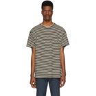 Paul Smith Black and Off-White Striped Knit T-Shirt
