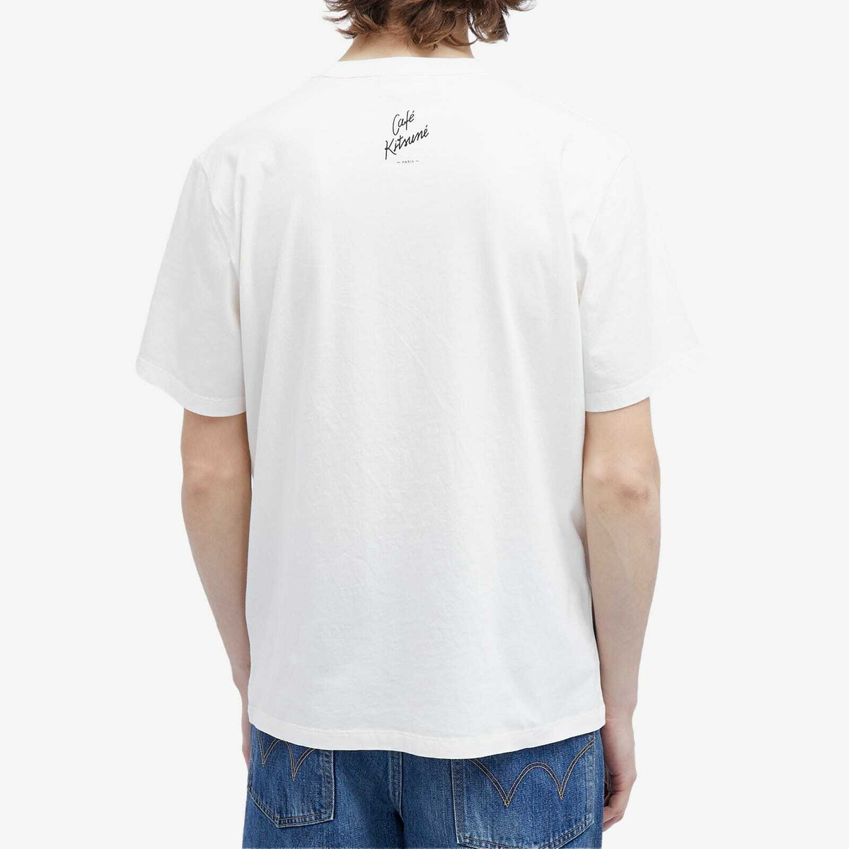 Cafe Kitsune Men's Café Kitsune Hawaiian Dressed Fox Relax T-Shirt in Tapioca