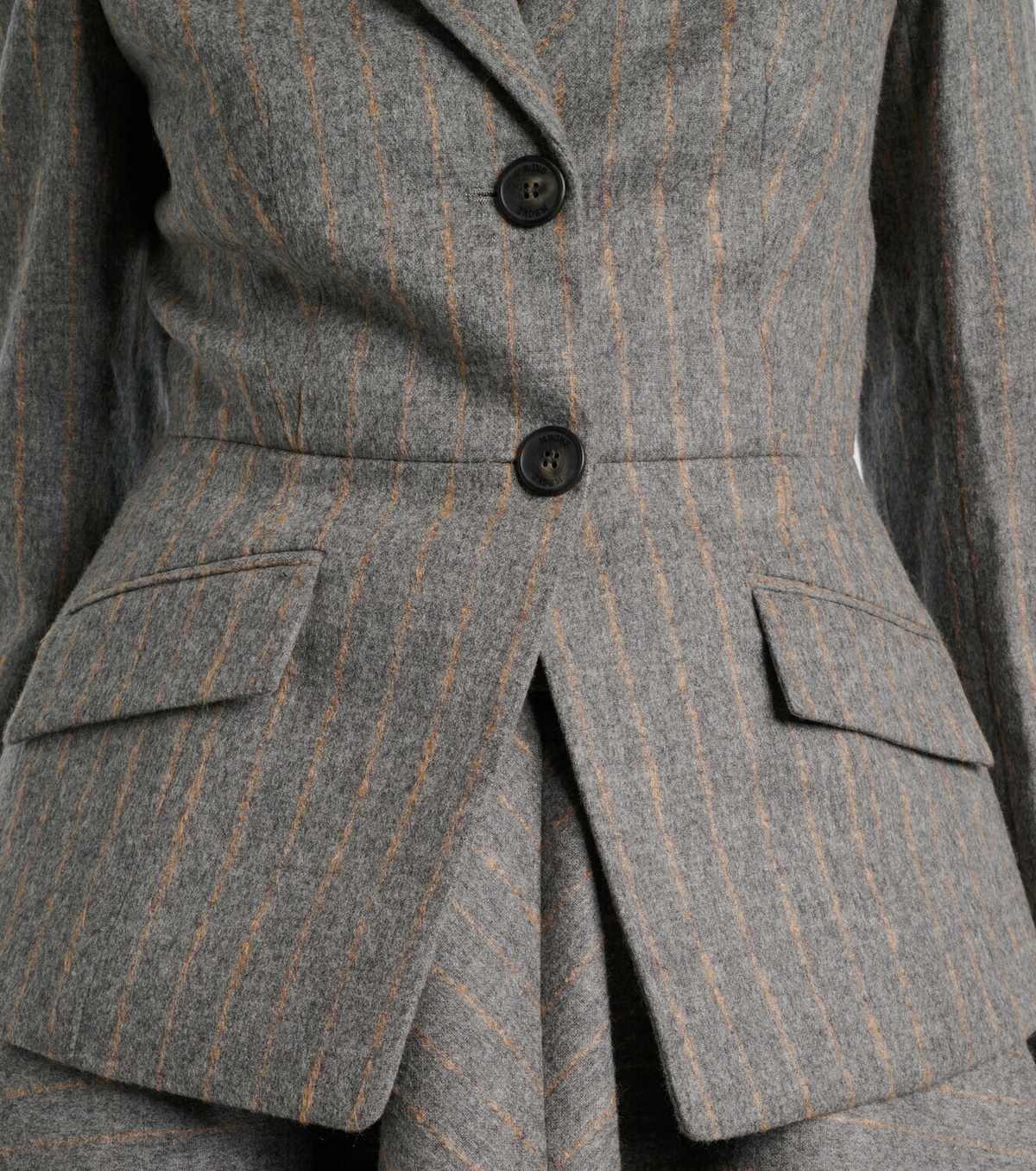 Erdem Pinstripe wool and mohair blazer