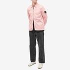 Stone Island Men's Supima Cotton Twill Stretch-TC Zip Shirt Jacket in Pink