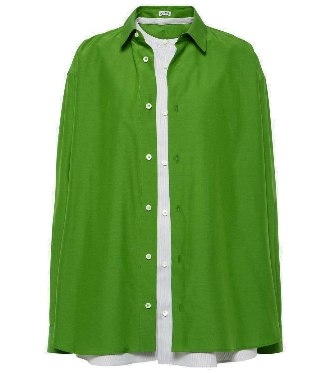Loewe Layered cotton and silk shirt Loewe