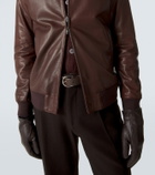 Brioni Leather bomber jacket
