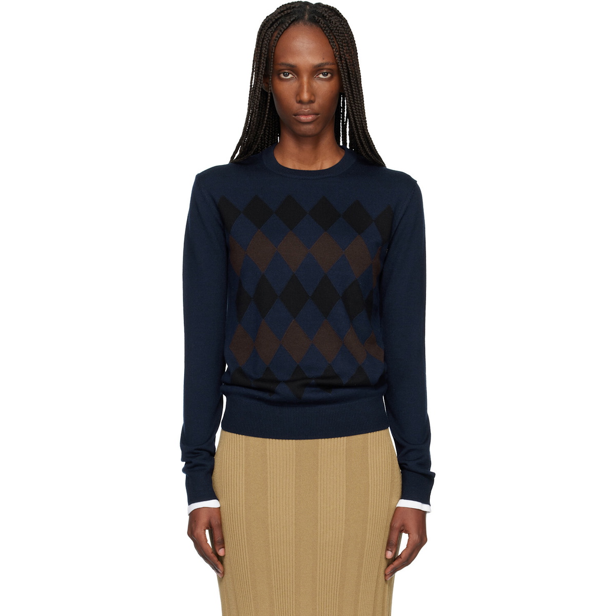 Proenza Schouler Navy Vivian Sweater